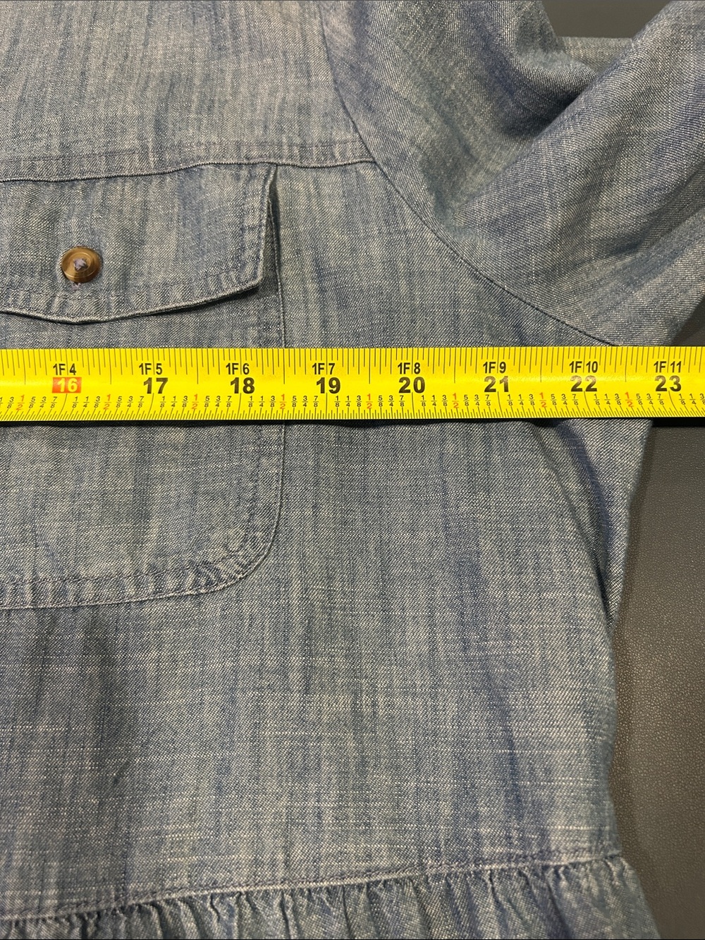 Sonoma Light Blue Denim Button-Front Shirt Dress - Picture 4 of 6